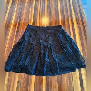 Express Black Lace Skater Skirt
